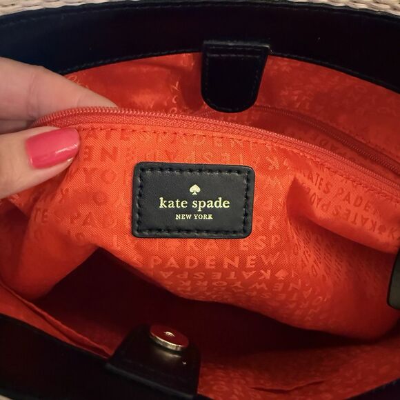 Kate Spade Montigo Avenue Anabette Floral Raffia Tote EUC – 21"x13"x7" - Picture 6 of 10